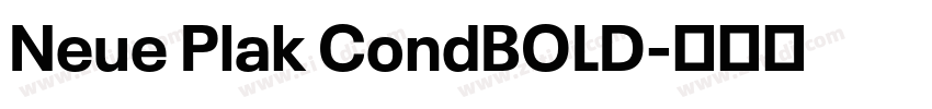 Neue Plak CondBOLD字体转换
